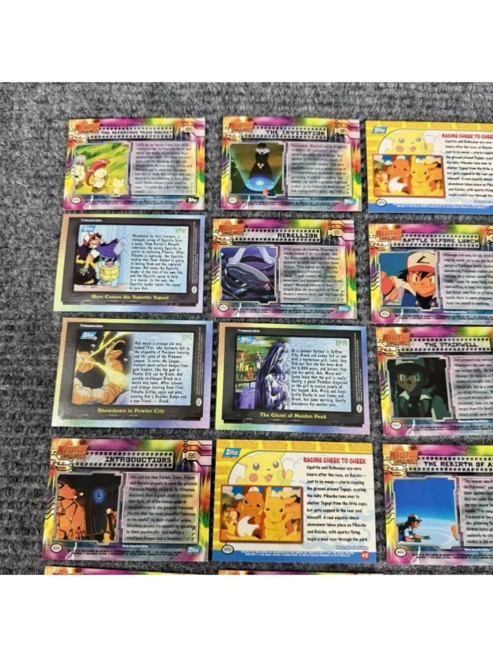 Vintage Topps Pokemon Pikachus Vacation Movie TV Animation Edition Lot Of 18 90s